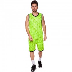 Форма баскетбольна чоловіча PlayGame Lingo Camo 2XL (ріст 170-175), салатовий-чорний, код: LD-8003_2XLLGBK