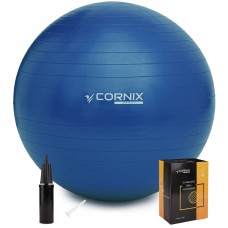 М"яч для фітнесу (фітбол) Cornix 85 см Anti-Burst Blue, код: XR-0249