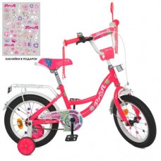 Велосипед дитячий Profi Kids Blossom d=14, малиновий (неон), код: Y14302N-MP