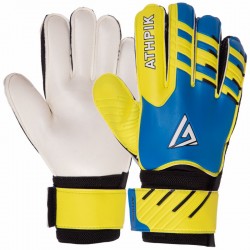 Рукавички воротарські із захистом пальців PlayGame Athpik розмір 8, синій-жовтий, код: FB-9277_8Y-S52