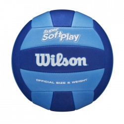 М"яч волейбольний Wilson Super Soft Play Royal/Navy OF №5, синій-блакитний, код: 97512611473