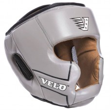 Шолом боксерський з повним захистом шкіряний Velo XL сірий, код: VL-2219_XLGR-S52