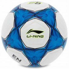 М'яч футбольний LI-Ning №5, білий-блакитний, код: LFQK575-2-S52