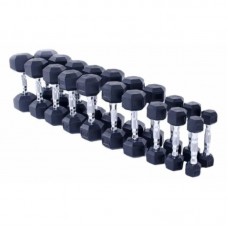 Гантельний ряд Tunturi Rubber Dumbbells Set 1-10 кг (10 пар) 110 кг, код: 14TUSCL180