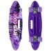 Скейтборд круизер пластиковый PLAYBABY с отверстием 600x170 мм, фиолетовый, код: SK-885-3-S52