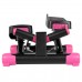 Міні-степпер поворотний з еспандерами SportVida Black/Pink, код: SV-HK0360