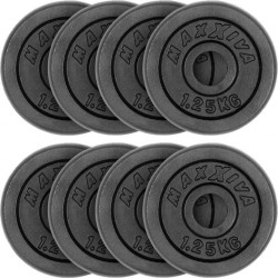 Набір дисків Maxxiva 8х1,25 кг, чорний, код: M-10085424-IN Набір дисків Maxxiva 8х1,25 кг, чорний, код: M-10085424-IN