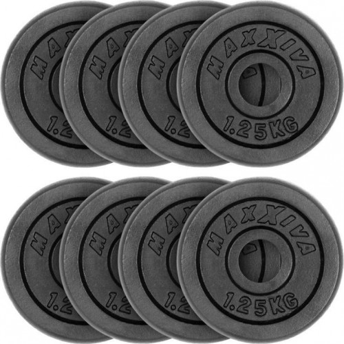 Набір дисків Maxxiva 8х1,25 кг, чорний, код: M-10085424-IN