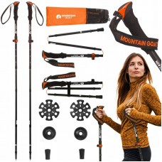 Трекінгові палиці Mountain Pro+ 43-130 см, чорний-помаранчевий, код: P-5907739318251