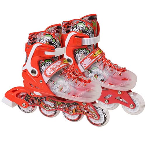 Ролики розсувні PlayGame M (34-38), червоний, код: 8812A/3438МR-WS Ролики розсувні PlayGame M (34-38), червоний, код: 8812A/3438МR-WS