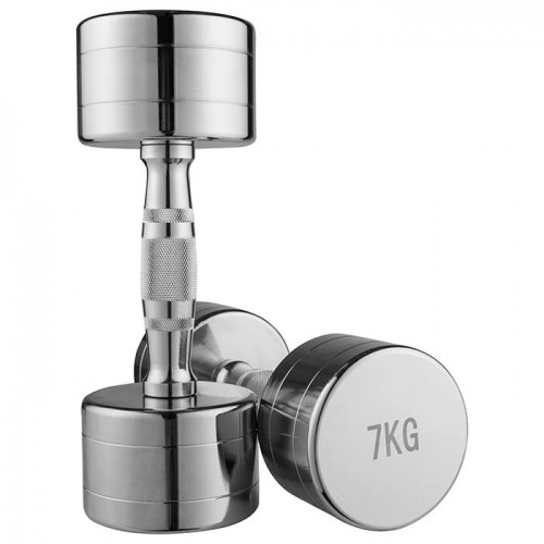 Гантель хромована WorldSport 1х7 кг, сірий, код: 80020-7-WS Гантель хромована WorldSport 1х7 кг, сірий, код: 80020-7-WS