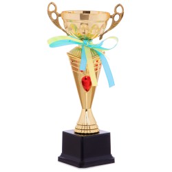 Кубок спортивний з ручками PlayGame Flame 260мм, золотий, код: Y153C-S52