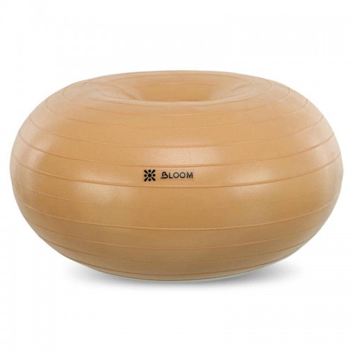 Фітбол м'яч для балансу Пончик сатин Bloom 550 мм, коричневий, код: LB7050_BR Фітбол м'яч для балансу Пончик сатин Bloom 550 мм, коричневий, код: LB7050_BR