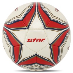 М"яч футбольний Star Professional Gold №4 композитна шкіра, білий-червоний, код: SB344G-S52