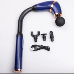 Масажер перкусійний Lugi HP-11-11BL 4 насадки, синій, код: HP-11-11BL-IN