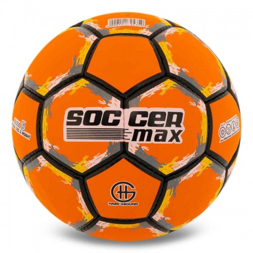 М"яч футбольний Soccermax №5 PU, помаранчевий, код: FB-6525_OR