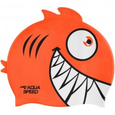 Шапка для плавання дитяча Aqua Speed Zoo Pirana піранья, помаранчевий код: 5908217697028