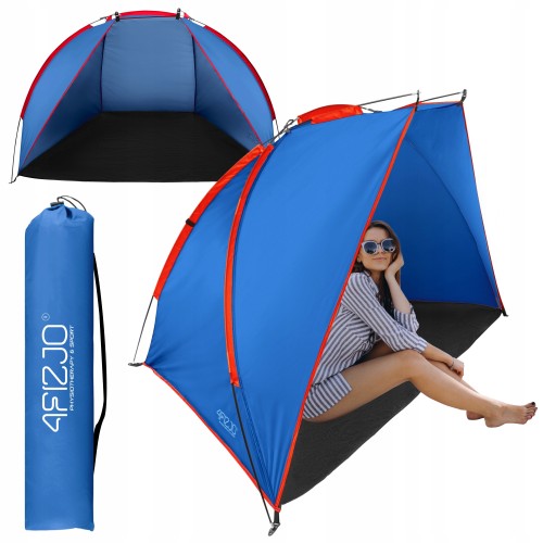 Намет пляжний 4Fizjo 2000x1150 мм, синій-червоний, код: P-5905973405171