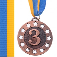 Медаль спортивна зі стрічкою PlayGame Win бронзова, код: C-6405_B