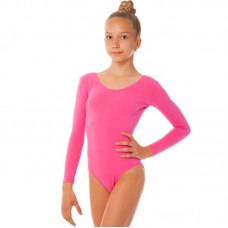 Купальник для танців і гімнастики з довгим рукавом Lingo XL, зріст 155-165, малиновий, код: CO-1253_XLR Купальник для танців і гімнастики з довгим рукавом Lingo XL, зріст 155-165, малиновий, код: CO-1253_XLR