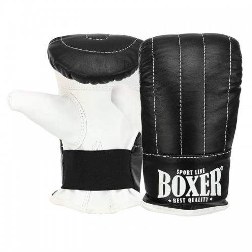 Снарядні рукавички шкіряні Boxer L, чорний, код: 2014_LBK-S52