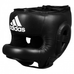 Шолом боксерський Adidas Pro Full Protection із бампером SM, чорно-білий, код: 15902-1014
