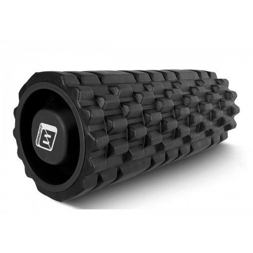 Масажний ролик EasyFit Grid Roller v.1.1 міцний масажер 330х140 мм, чорний, код: EF-2020a-BK