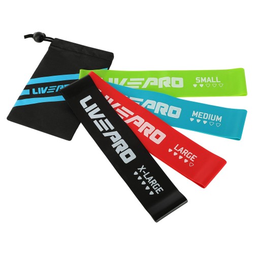 Набір резинок для вправ стрічки опору Loop Bands LiveUp 4шт, код: LP8412 Набір резинок для вправ стрічки опору Loop Bands LiveUp 4шт, код: LP8412