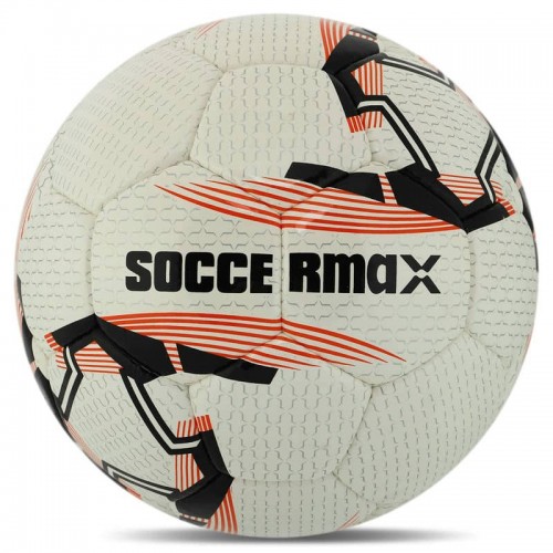 М"яч футбольний Soccermax FIFA №5, білий-помаранчевий, код: FB-7996_OR