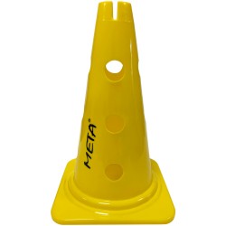 Конус для жердин та кілець Meta Training Cone with Holes & Slit 38 см, жовтий, код: 080101513968