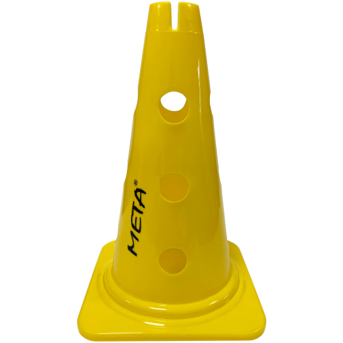 Конус для жердин та кілець Meta Training Cone with Holes & Slit 38 см, жовтий, код: 080101513968