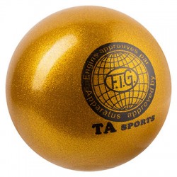 М'яч гімнастичний Ta Sport, 280 г, 160 мм, гліттер, золото, код: TA280-7-WS