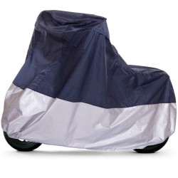 Чохол для мотоцикла Moto L-232-100-125см, срібний, код: QW-074_L