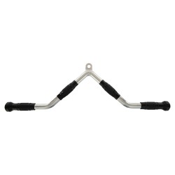 Рукоятка для тяги на трицепс V-подібна ручка для блочного тренажера LiveUp хром, код: LP8192F