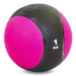 Медбол Record Medicine Ball 1 кг, чорний-рожевий, код: C-2660-1_P Медбол Record Medicine Ball 1 кг, чорний-рожевий, код: C-2660-1_P