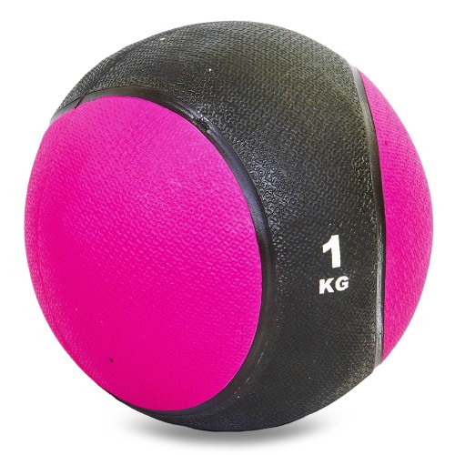 Медбол Record Medicine Ball 1 кг, чорний-рожевий, код: C-2660-1_P
