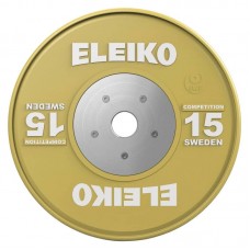 Диск олімпійський обгумований Eleiko IWF 15 кг, жовтий, код: 3001119-15-IA