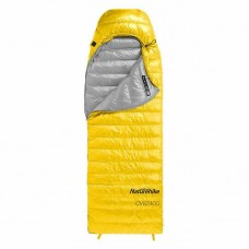 Спальник з натуральним пухом Naturehike CWZ400 NH19W400-Z (7°C), розмір L (2200х850 мм), жовтий, код: 6927595765364-AM