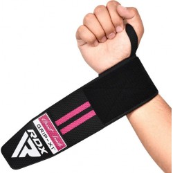 Бинти для зап"ясть (кистьові бинти) RDX Gym Wrist Wrap R11, чорний-рожевий, код: WAH-WR11BP