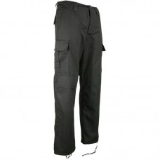 Штани тактичні Kombat UK M65 BDU Ripstop Trousers розмір 32, чорний, код: kb-m65bdurt-blk-32