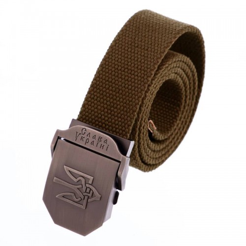 Ремінь тактичний Tactical Belt Україна 120x3,5см хакі, код: TY-6663_CH