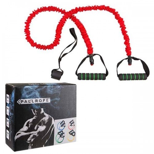 Еспандер трубчастий з ручками в захисному чохлі червоний 20Lb, код: 1478-1 Еспандер трубчастий з ручками в захисному чохлі червоний 20Lb, код: 1478-1