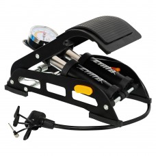 Насос ножний універсальний високого тиску з манометром 2 циліндри PlayGame Baimei розмір 30x13x10см, код: FB-8699-S52