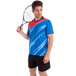 Форма для великого тенісу чоловіча Lingo 2XL, зріст 175-180, блакитний-червоний, код: LD-1843A_2XLNR