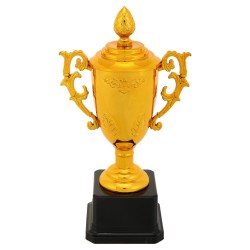 Кубок спортивний з ручками та кришкою PlayGame висота 21см, золотий, код: CS-031-S52