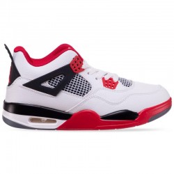 Кросівки для баскетболу Jdan Air розмір 38 (24см), білий-червоний, код: A068-4_38WR