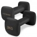 Гантелі вінілові Cornix Square 2x2 кг, чорний, код: XR-0407