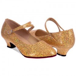 Взуття для бальних танців жіноче Zelart Стандарт, розмір 38, золотий, код: DN-3692_38GO