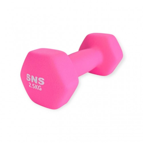 Гантель вінілова Матова SNS 1х2,5 кг, рожевий, код: 13535-SNS