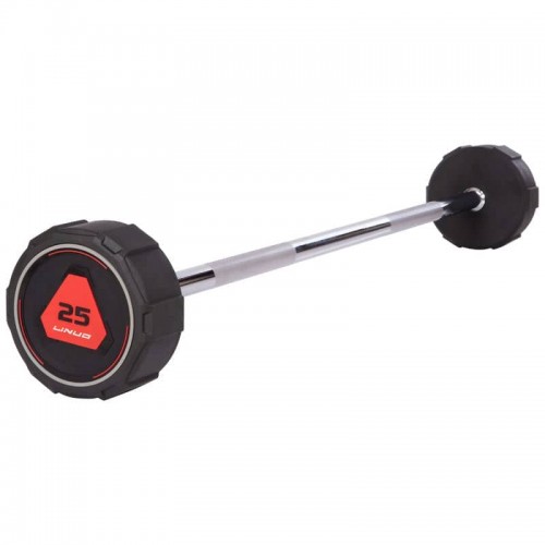 Штанга фіксована пряма гумова Li Nuo довжина-115см 25кг, код: TA-3622-25-S52 Штанга фіксована пряма гумова Li Nuo довжина-115см 25кг, код: TA-3622-25-S52